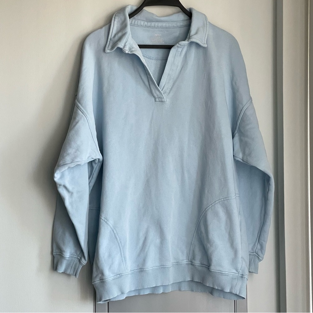 AERIE Blue Pullover Sweatshirt